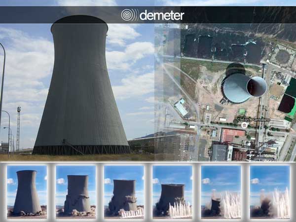 Secuencia voladura controlada Central térmica de Puertollano