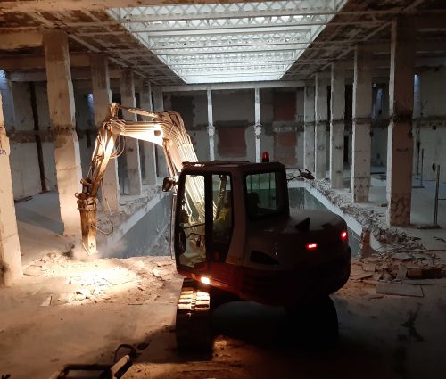 Reforma interior del antiguo Banco Popular situado en Paseo de Gracia, 17 de Barcelona
