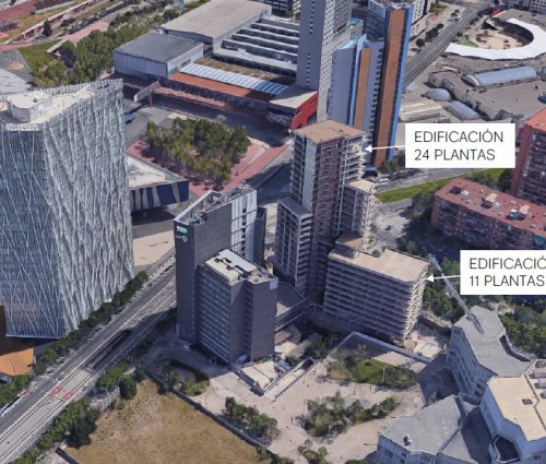 Derribo parcial edificación de gran altura en Av. Diagonal 0 en Barcelona