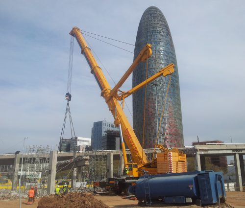 Derribo de la infraestructura del Anillo Viario de la Plaza de las Glorias