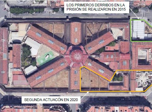 Derribo la antigua prisión La Modelo de Barcelona